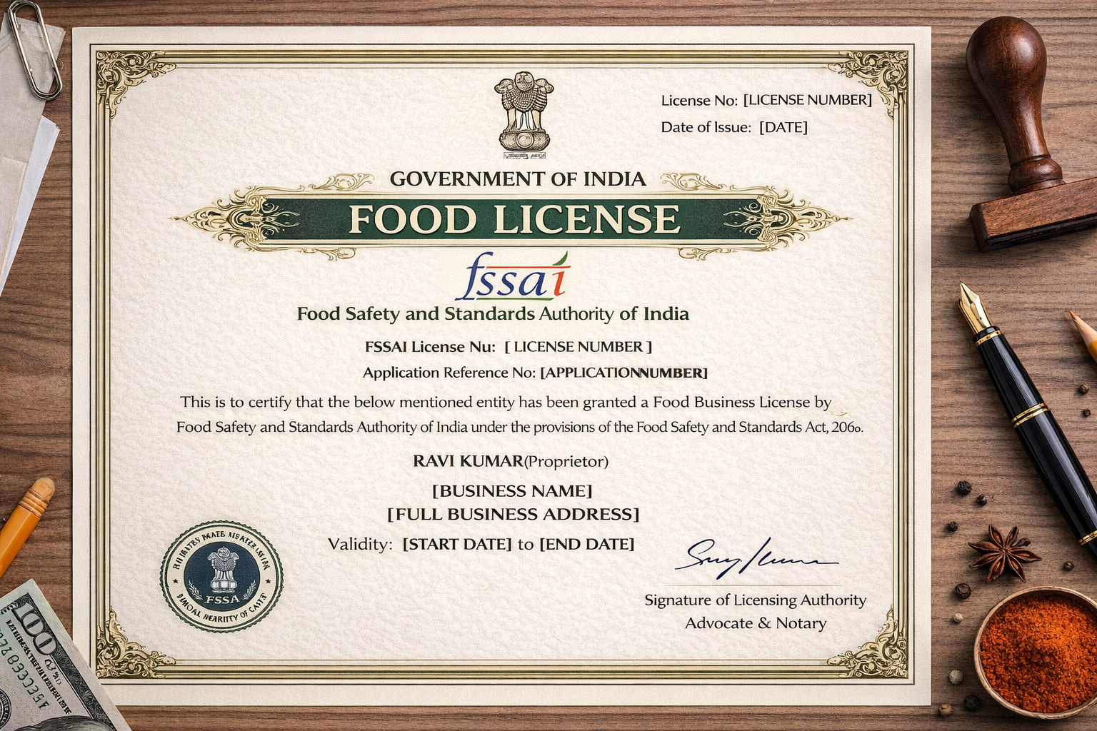 Food License (FSSAI)