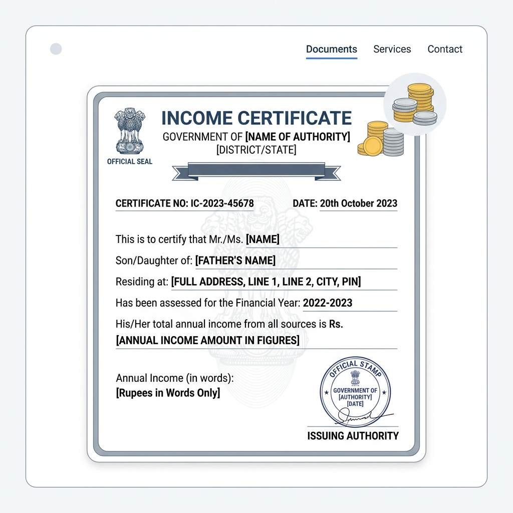 Income Certificate