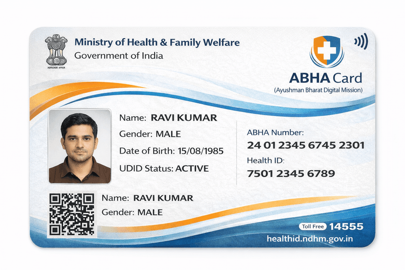 ABHA Health ID Application Sample