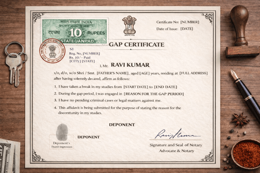 Gap Certificate Application Sample