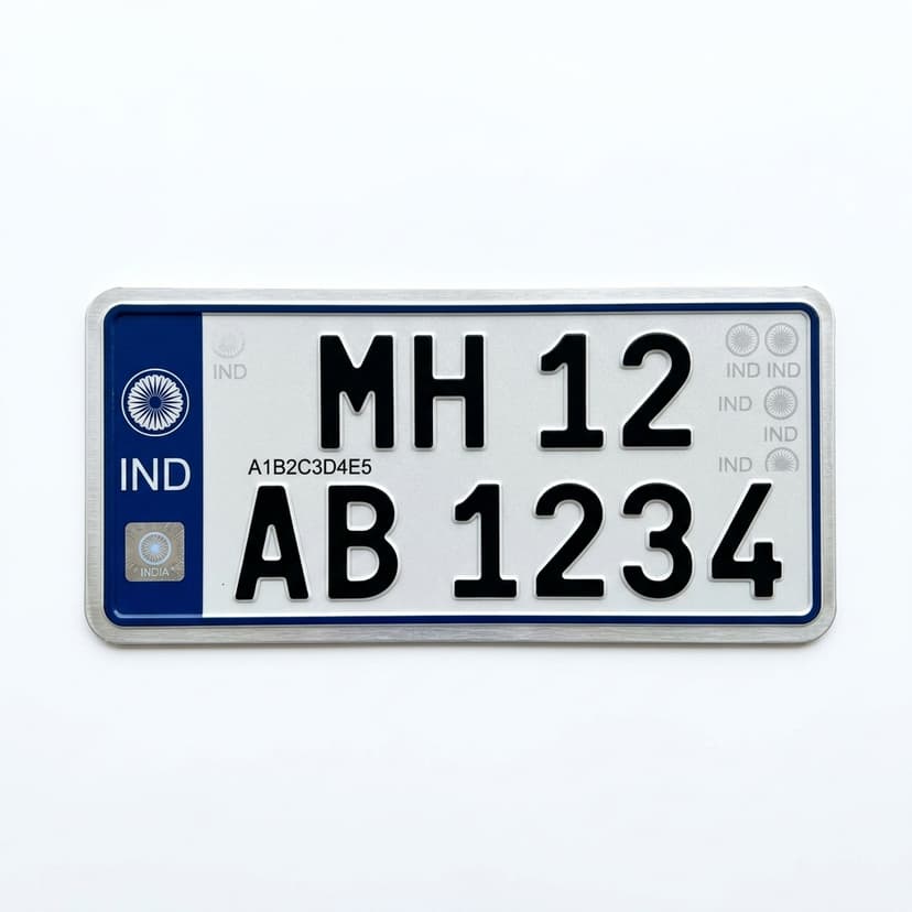 HSRP Number Plate Application Sample