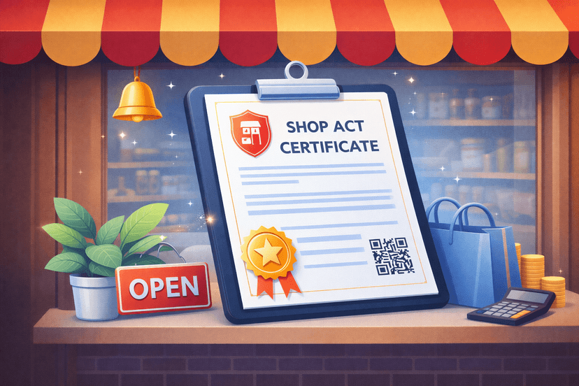 Shop Act License Application Sample