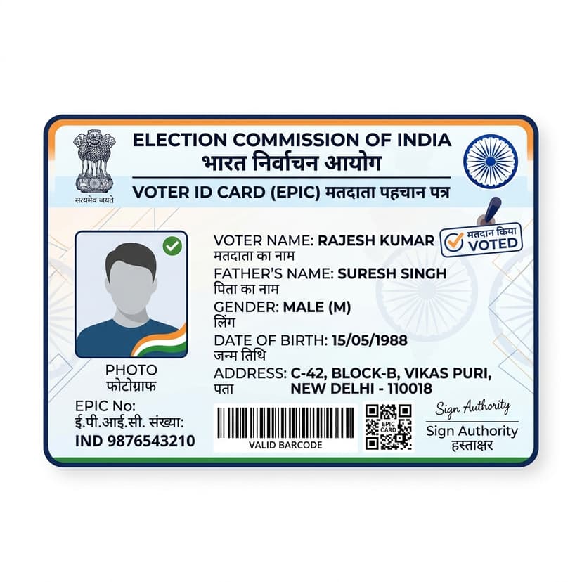 Voter ID Application Sample
